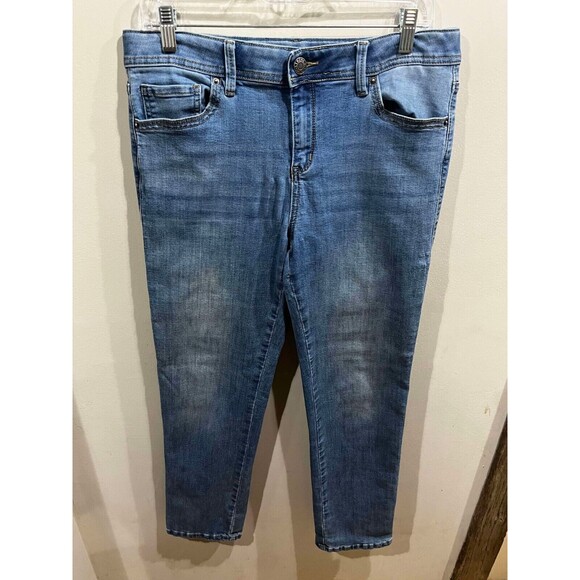 Lincoln Outfitters Womens Size 12 Blue Mid Rise Straight Cut Denim - Picture 1 of 8
